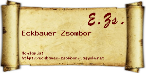 Eckbauer Zsombor névjegykártya
